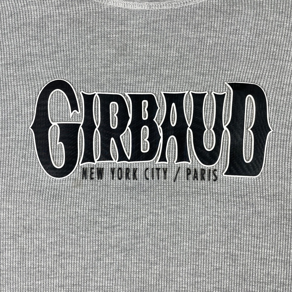 Marithe Francois Girbaud Thermal Shirt Mens XXL Gray Waffle Knit Long Sleeve NYC - Picture 7 of 10